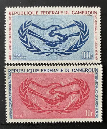 Cameroun 1965 Mi. 438-439 Année coopération internationale ONU mains