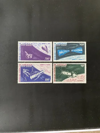 Cameroun 1966 Mi. 449-452 poste aérienne espace Gemini Vostok 6