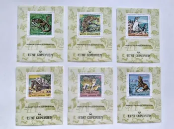 Comores 1977 Mi. Bl. 77-82 animaux en voie de disparition faune
