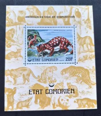 Komoren 1977 Mi. Bl. 71 vom Aussterben bedrohte Tiere Fauna