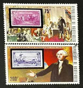 Upper Volta 1976 Mi. 551-556 used US Bicentennial Washington