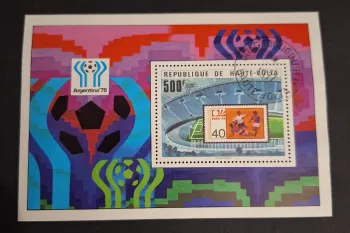 Haute-Volta 1978 Mi. Bl. 48 obl. Football Coupe Monde Argentina 78