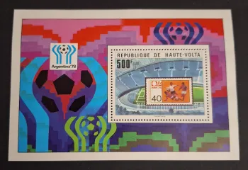 Haute-Volta 1978 Mi. Bl. 48 football Coupe du Monde Argentina 78