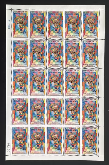 Upper Volta 1980 YT 534 sheet African Union Posts Telecommunications