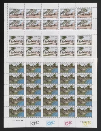 Upper Volta 1981 YT 554-556 sheet landscapes trees river nature Africa