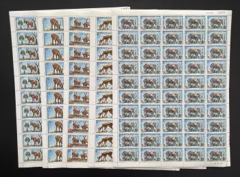 Haute-Volta 1982 YT 570-574 planche antilopes éléphant faune animaux