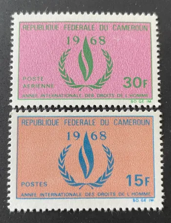 Cameroun 1968 Mi. 555-556 Année internationale droits de l'homme