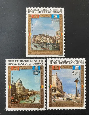 Cameroun 1972 Mi. 688-690 UNESCO Venise Canaletto Caffi peinture