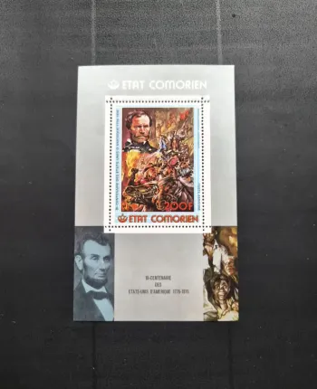 Comores 1976 Mi. Bl. 65 Bicentenaire États-Unis Lincoln guerre