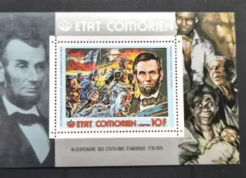 Comores 1976 Mi. Bl. 61 Bicentenaire États-Unis Lincoln Guerre