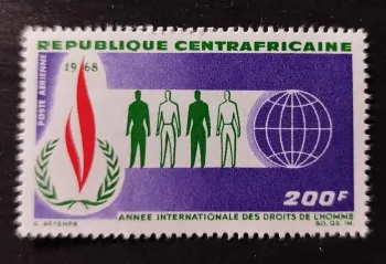 Centrafrique 1968 Mi. 156 Année internationale droits de l'homme PA