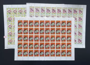 Madagaskar 1963 YT 385-387 Bogen Orchideen tropische Blumen Flora