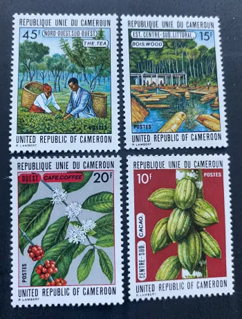 Cameroun 1973 Mi. 722-726 thé café cacao bois agriculture récolte