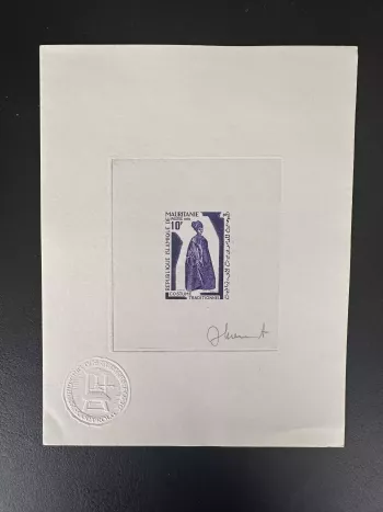Mauretanien 1970 YT 286 Künstlerprobe Tracht signiert