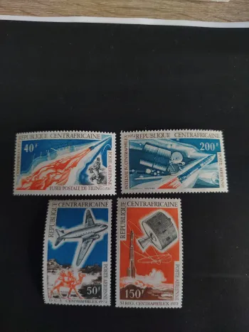 Centrafrique 1972 Mi. 278-283 Centraphilex espace aviation satellite