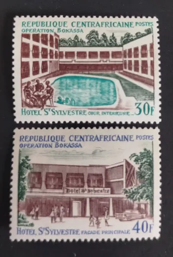 Centrafrique 1972 Mi. 293-294 Hôtel St Sylvestre Opération Bokassa