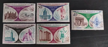 Zentralafrika 1972 Mi. 304-308 Olympiade Marathon Schwimmen Ringen