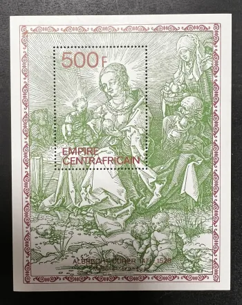 Centrafrique 1978 Mi. Bl. 67 Albrecht Dürer Madone Vierge enfant