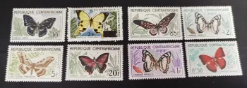 Centrafrique 1960 Mi. 4-11 papillons Charaxes Papilio Cymothoe faune