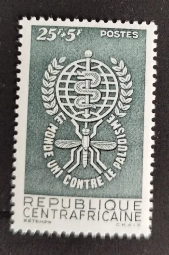 Central Africa 1962 Mi. 24 Malaria Mosquito WHO Health Campaign