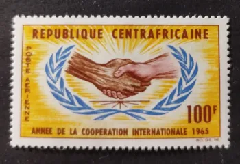 Centrafrique 1965 Mi. 71 Poste aérienne coopération internationale