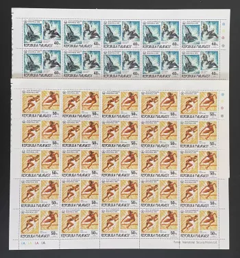 Madagascar 1976 YT 578-579 planche Jeux Olympiques Montréal canoë sprint