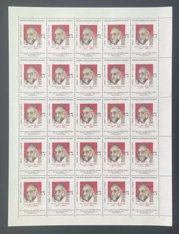 Madagascar 1982 YT 667 planche Pierre Louis Boiteau botaniste