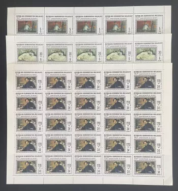 Madagaskar 1982 YT 675-677 Bogen 150. Jahrestag Manet Malerei