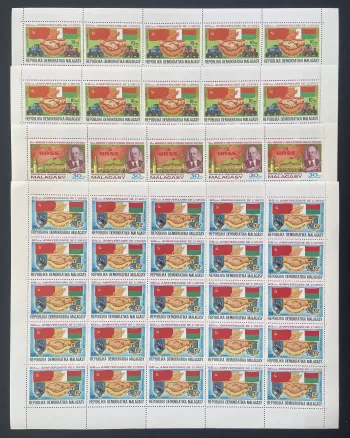 Madagascar 1982 YT 685-688 planche 60e anniversaire URSS Lénine