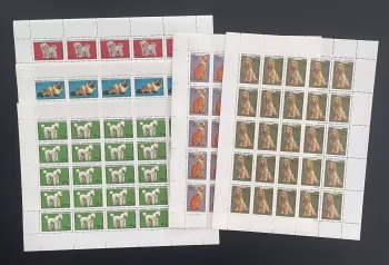 Madagaskar 1985 YT 732-736 Bogen Hunde Katzen Pudel Cocker Siamese