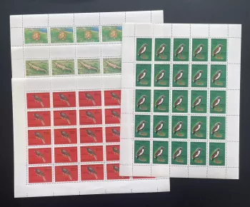 Madagaskar 1987 YT 790-793 Bogen Fauna Vögel Krokodil Schildkröte