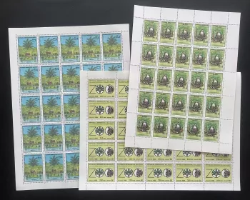 Madagascar 1988 YT 857-859 sheet Zoo Lemur Fauna Palm Tree