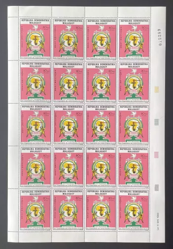 Madagascar 1988 YT 862 planche XXVe anniversaire OUA Unité Africaine