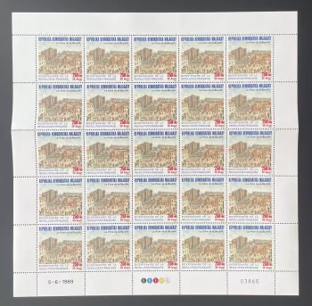 Madagascar 1989 YT 921 planche Bicentenaire Révolution française Bastille