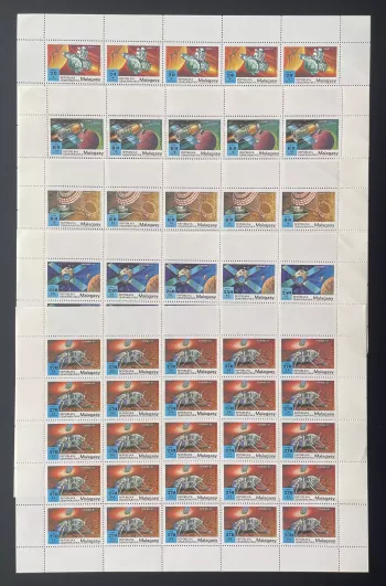 Madagascar 1989 YT 929-933 planche espace Mars Zond Mariner Viking