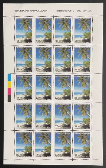 Madagaskar 2002 YT 1838 Bogen Nosy Iranja Palme Tropenstrand Insel