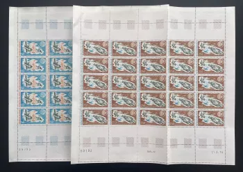 Madagascar 1974 YT PA 144 145 planche coopération spatiale Apollo Soyouz espace