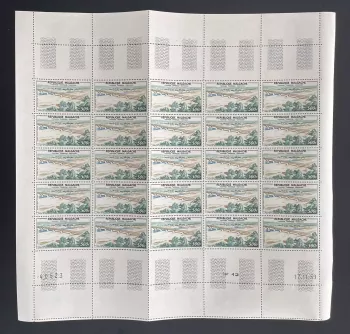 Madagascar 1960 YT PA 83 planche pont Mandraré poste aérienne