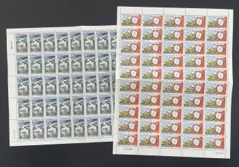 Mali 1962 YT 39-40 sheet Sansanding Dam cotton flower Niger