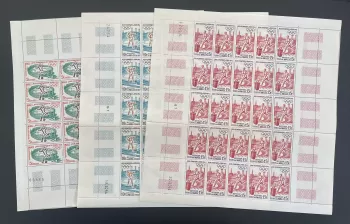 Mali 1964 YT 63-65 planche Jeux Olympiques Tokyo football athlétisme