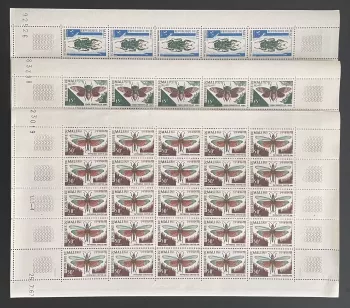 Mali 1967 YT 101-103 planche insectes coléoptère cigale criquet faune