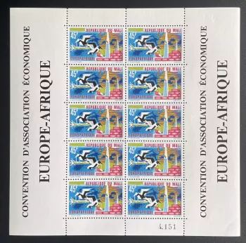 Mali 1967 YT 104 planche Europafrique Europe-Afrique convention