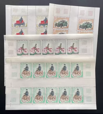 Mali 1968 YT 111-114 sheet draisienne bicycle Michaux automobiles