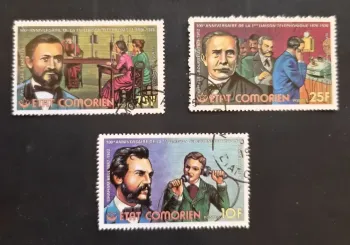 Comores 1976 Mi. 288-290 obl. téléphone Bell Reis Bourseul