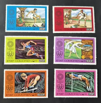 Comores 1976 Mi. 275-280 Jeux Olympiques Munich Montréal sport