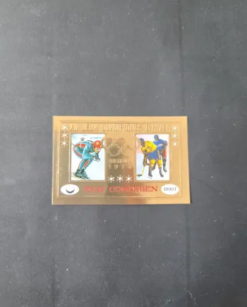 Comoros 1976 Mi. Bl. 273 IMPERF Winter Olympics Innsbruck ski hockey gold