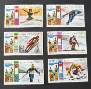 Comores 1976 Mi. 266-271 Jeux Olympiques hiver Sapporo Innsbruck ski