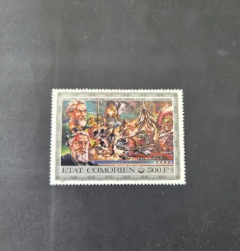Comoros 1976 Mi. 262 USA Bicentennial Transcontinental Railroad Stanford
