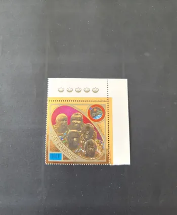 Comores 1975 Mi. 255 Apollo Soyouz espace or gold astronautes