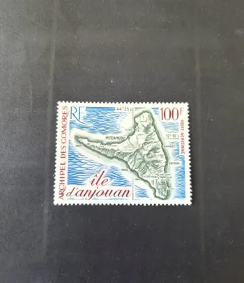 Comores 1972 Mi. 147 poste aérienne île Anjouan carte Mutsamudu